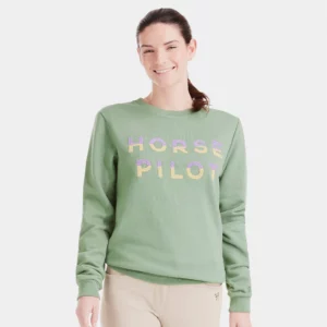 Horse Pilot - Team Sweatshirt Femme Smooth Green